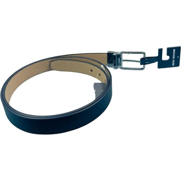 Michael Kors Belt Black/Camel Reversible and Adjustable Silver Metal Belt - Picture 1 of 10